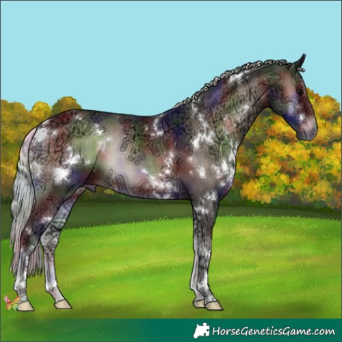Horse Color:Nacre White Spotted Silver Brown Ice Onyx 