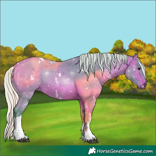 Horse Color:Watercolor White Spotted Silver Bay 