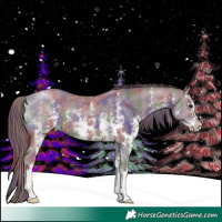 Horse Color:Nacre Chocolate Black Sabino