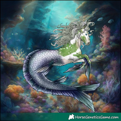 Horse Color:Watercolor White Spotted Silver Brown Splash 