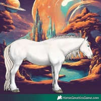 Horse Color:White Spotted Perlino Roan 