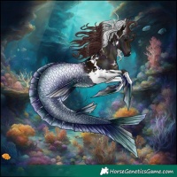 Horse Color:Platinum White Spotted Midnight Chocolate Brown Dun Tobiano