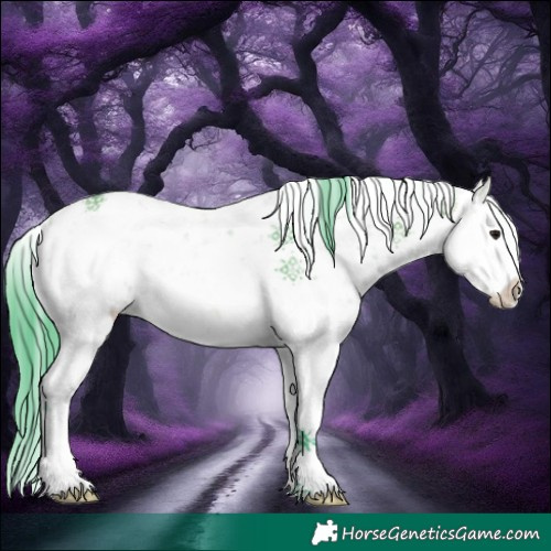 Horse Color:Watercolor Brown Ice Dun Sabino Rabicano 