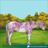 Horse Color:Painted Watercolor Liver Chestnut Tobiano 