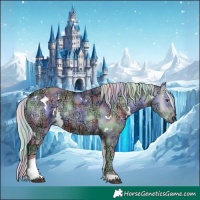 Horse Color:Nacre Plaid  White Spotted Silver Blue Onyx Chinchilla Ice Tobiano 