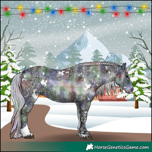 Horse Color:Nacre Plaid  White Spotted Silver Blue Onyx Chinchilla Ice Tobiano 