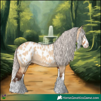 Horse Color:White Spotted Silver Bay Dun Splash Appaloosa Rabicano 
