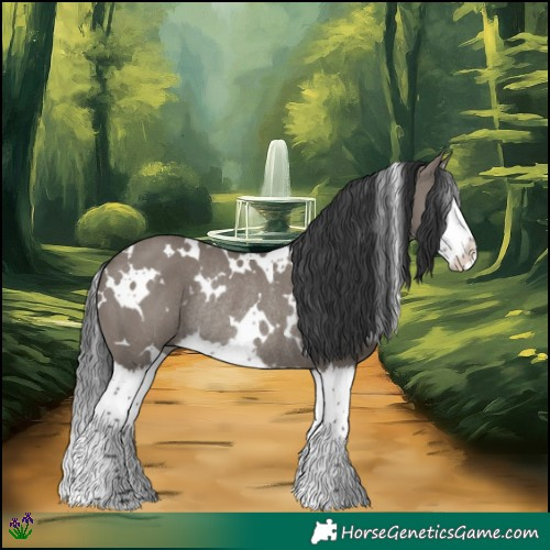 Horse Color:White Spotted Grullo Splash Rabicano