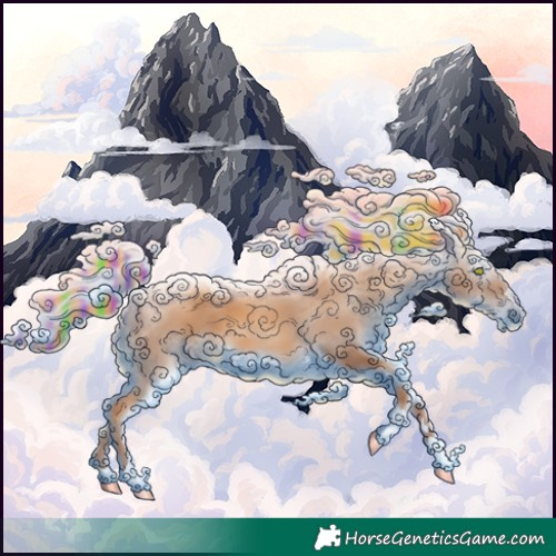 Horse Color:Gray Painted Gold Champagne 