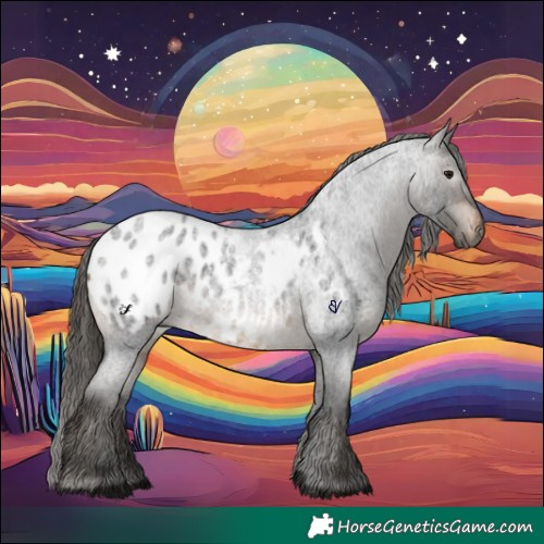 Horse Color:Gray Bay Roan Appaloosa 