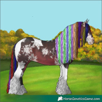 Horse Color:Painted Brown Ice Tobiano