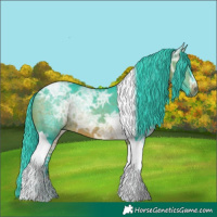 Horse Color:Watercolor Brown Ice Tobiano 
