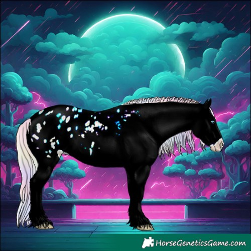 Horse Color:Nacre White Spotted Silver Buckskin Pearl Dun Sabino Splash Blanket Rabicano 