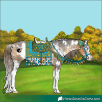 Horse Color:White Spotted Buckskin Splash Varnish Rabicano 