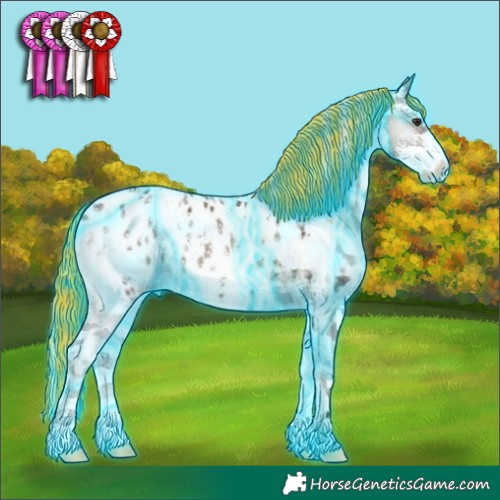 Horse Color:Painted Thunderstruck Red Onyx Ice Sabino Appaloosa 