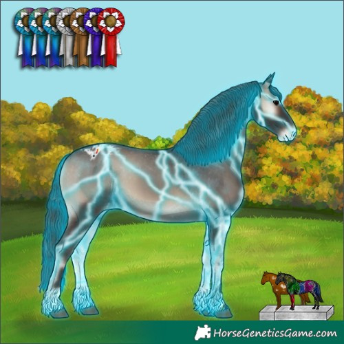 Horse Color:Thunderstruck Blue Onyx Sabino Appaloosa