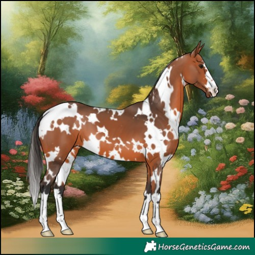 Horse Color:White Spotted Bay 