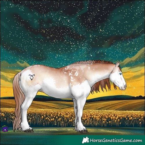 Horse Color:Brown Pearl Onyx Splash Tobiano Rabicano