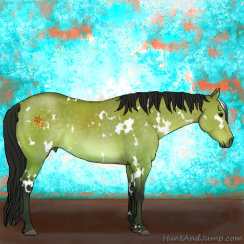 Horse Color:Gray Platinum White Spotted Buckskin Dun 