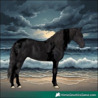 Horse Color:Void Smoky Blue Roan Tobiano 