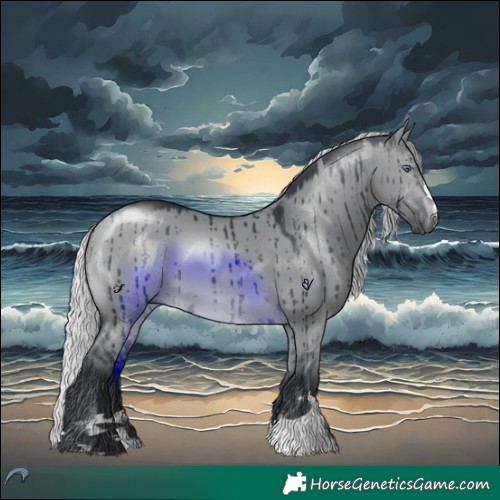 Horse Color:Silver Brown Chinchilla Dun Brindle