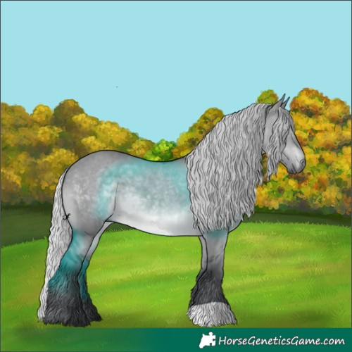 Horse Color:Silver Brown Chinchilla Dun 