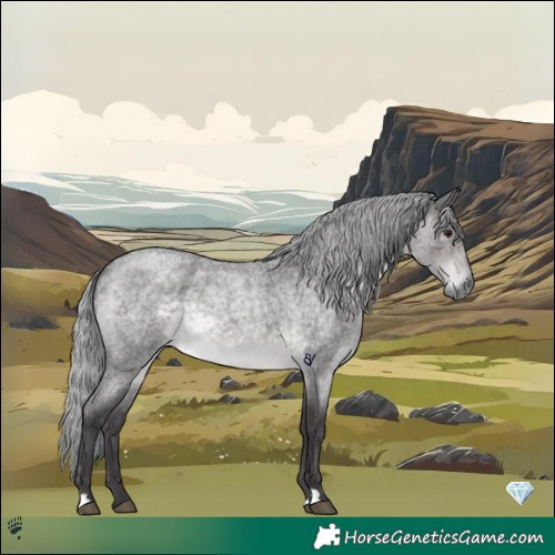 Horse Color:Platinum Silver Buckskin Roan 