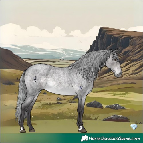 Horse Color:Platinum Silver Buckskin Roan