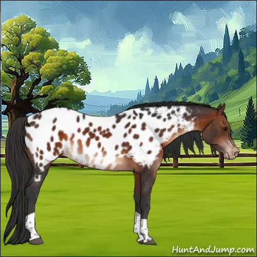 Horse Color:Brown Tobiano Appaloosa