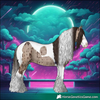 Horse Color:Liver Red Dun Splash Tobiano Brindle 