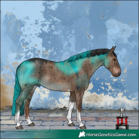 Horse Color:Liver Red Dun Tobiano Brindle 