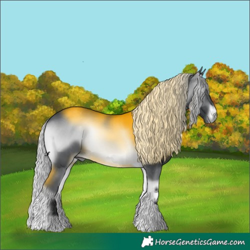 Horse Color:Silver Brown Chinchilla Onyx Tobiano 