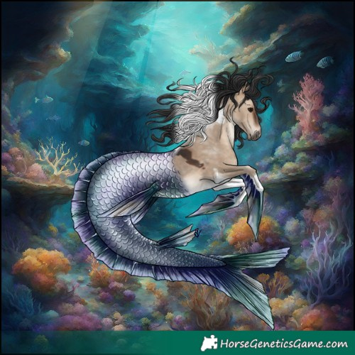 Horse Color:Brown Dun Tobiano 