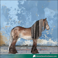 Horse Color:Void Chocolate Silver Brown Dun Tobiano Brindle