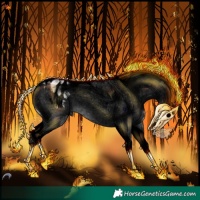 Horse Color:Void Silver Brown Chinchilla Dun Tobiano Varnish Brindle 