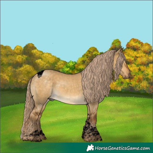 Horse Color:Void Chocolate Palomino Dun Tobiano 