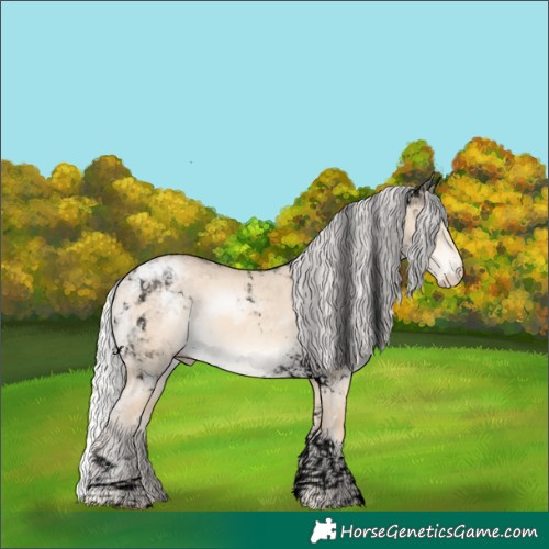 Horse Color:Void Silver Perlino Dun Tobiano 