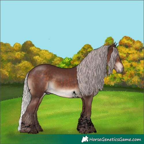 Horse Color:Void Chocolate Silver Brown Tobiano 