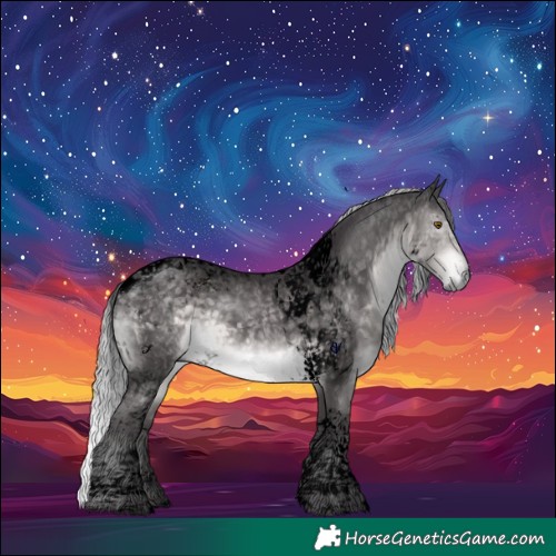 Horse Color:Void Platinum Silver Buckskin Tobiano 