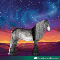 Horse Color:Void Platinum Silver Buckskin Tobiano 