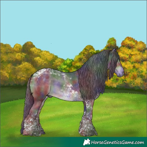 Horse Color:Platinum Nacre Liver Chestnut Tobiano 