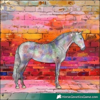 Horse Color:Platinum Nacre Silver Buckskin Dun Tobiano 