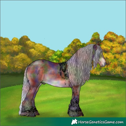 Horse Color:Void Nacre Silver Brown Tobiano 