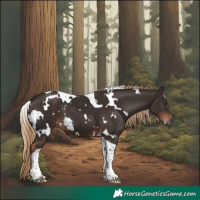 Horse Color:White Spotted Liver Chestnut Tobiano 