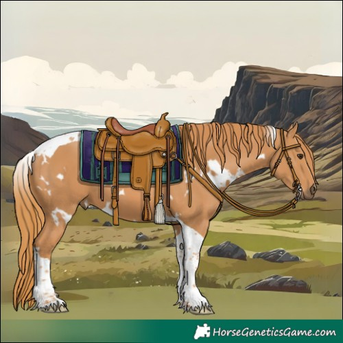 Horse Color:White Spotted Chestnut Tobiano