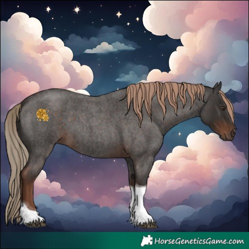 Horse Color:Liver Red Roan Tobiano 