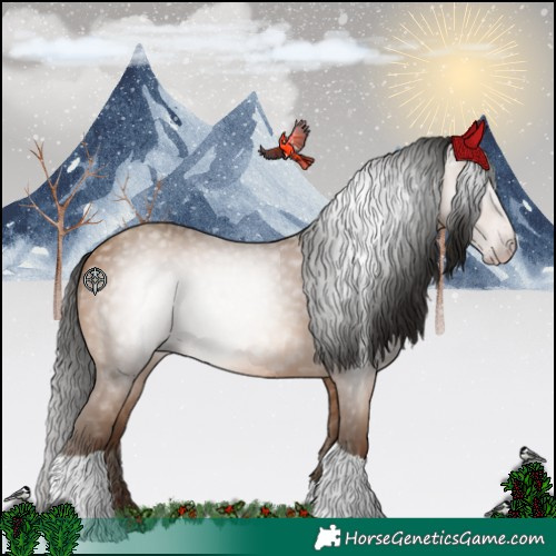 Horse Color:Gray Amber Champagne Tobiano 
