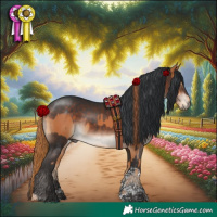 Horse Color:Chestnut and Bay Mushroom Tobiano