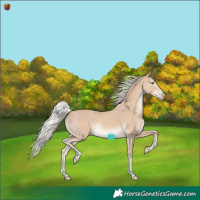 Horse Color:Silver Smoky Creme Tobiano 