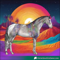 Horse Color:Platinum Nacre Brown Dun Splash Tobiano
